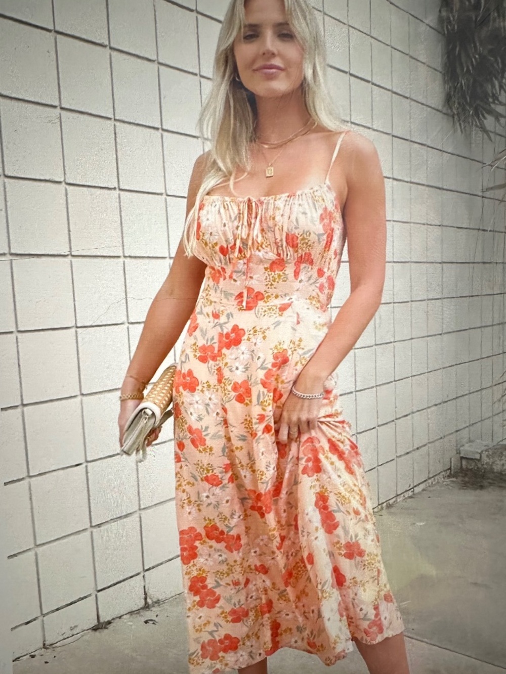 LUSH FLORAL MAXI DRESS. MEDIUM